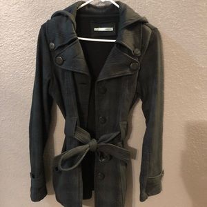 Black and grey Peacoat